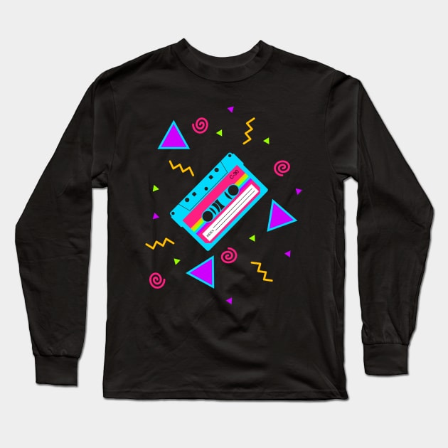 80s audio tape Long Sleeve T-Shirt by ElectricPeacock